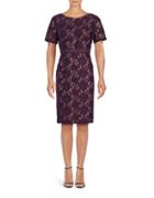 Adrianna Papell Embroidered Floral Sheath Dress