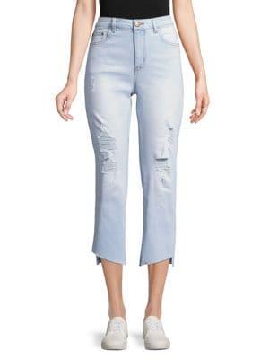 Design Lab Distressed Cropped Jeans