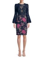 Tadashi Shoji Bell-sleeve Lace Sheath Dress
