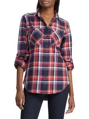 Lauren Ralph Lauren Relaxed-fit Plaid Cotton Shirt