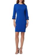Tahari Arthur S. Levine Petite Pleated Three-quarter Crepe Dress