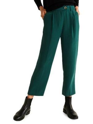 Mango Buttoned Straight Pants