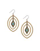 Lucky Brand Heritage Holiday Turquoise Double Drop Earrings