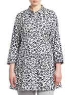 Nic+zoe Plus Leopard Kisses Shirt Jacket