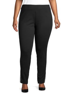 Michael Kors Plus Logo Side Panel Pants