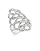 Michela Pave Filigree Cocktail Ring