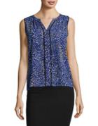 Calvin Klein Printed Piped Top