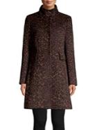 Via Spiga Leopard Printed Wool-blend Coat