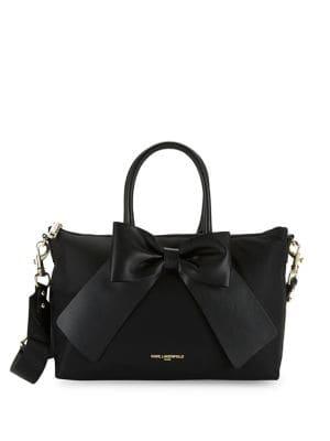 Karl Lagerfeld Paris Kris Nylon Bow Satchel