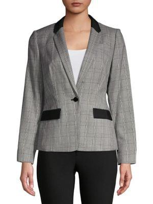 Calvin Klein Petite Glen Plaid Jacket