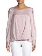 Vince Camuto Satin Pleated Blouse