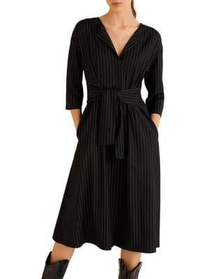 Mango Tie-front Fit-&-flare Dress