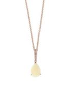 Effy 14k Rose Gold, Opal & Diamond Pendant Necklace