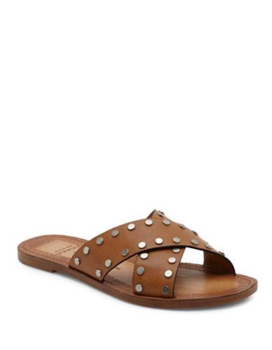 Dolce Vita Casta Studded Leather Slide Sandals