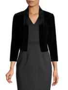 Calvin Klein Open-front Velvet Shrug