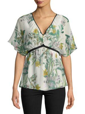 Max Mara Studio Pier Floral Silk Blouse