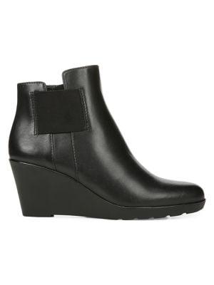 naturalizer laila leather wedge bootie