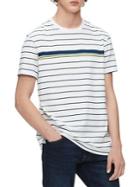 Calvin Klein Regular-fit Engineered Striped Cotton Tee