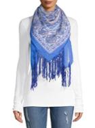 Collection 18 Printed Fringe Square Scarf