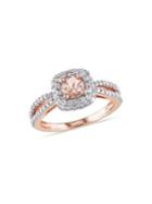 Sonatina 14k Rose Gold, Morganite & Diamond Engagement Ring