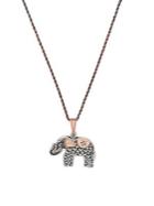 Alex And Ani Elephant Two-tone Adjustable Pendant Necklace