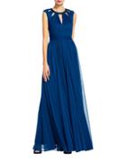 Adrianna Papell Textured Cutout Gown