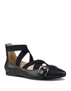 Nine West Leather-blend Strappy Flats