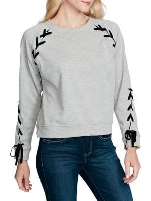 Jessica Simpson Kiana Lace-up Sweatshirt