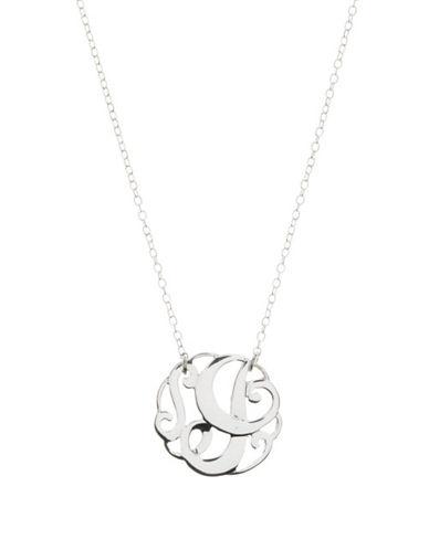 Lord & Taylor Sterling Silver I Initial Pendant Necklace