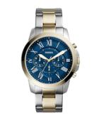 Fossil Grant Two Tone Round Bracelet Watch