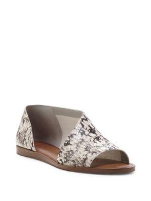 1.state Celvin Snakeskin Leather Slip On Flats