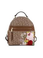 Calvin Klein Mercy Signature Monogram Floral Leather Backpack