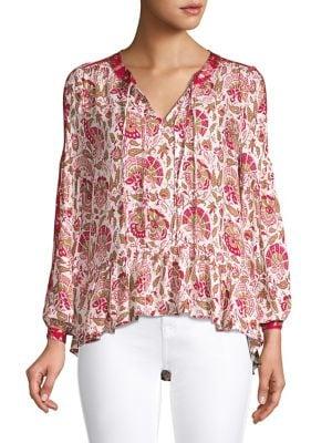 Lucky Brand Puffed-sleeve Graphic Top