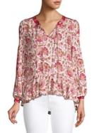 Lucky Brand Puffed-sleeve Graphic Top
