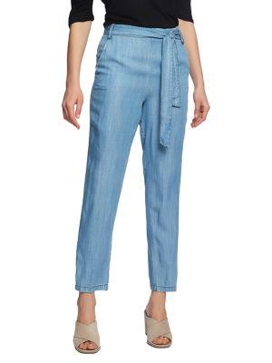 1.state Tapered Tie-waist Ankle Jeans