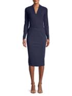 Chiara Boni La Petite Robe Belted Midi Sheath Dress