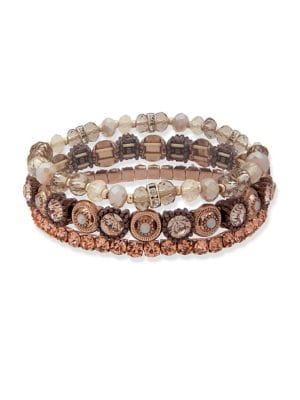 Lonna & Lilly Set Of Three Beaded Stretch Bracelet