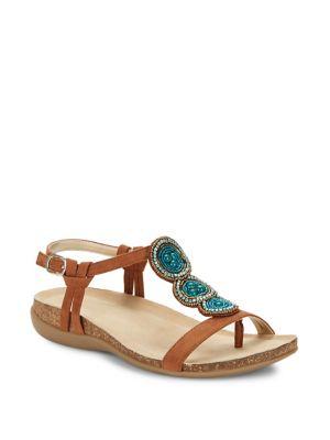 Bandolino Hamper Suede Beaded Sandals