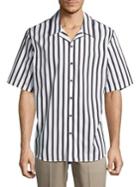 Carlos Campos Striped Cottoncasual Button-down Shirt