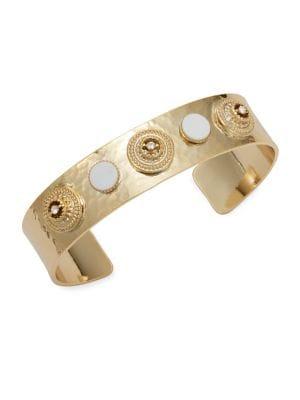 Design Lab Mother-of-pearl And Crystal Bangle Bracelet