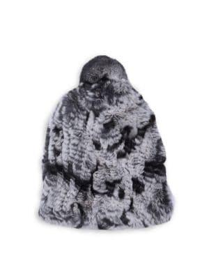 Diana Rosh Rabbit Fur Beanie