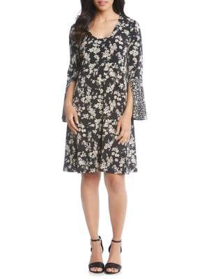 Karen Kane Taylor Floral-print Dress
