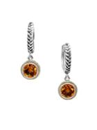 Effy Citrine & 18k Yellow Gold-plated Drop Earrings