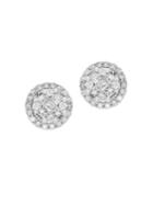 Lord & Taylor Diamond And 14k White Gold Round Stud Earrings