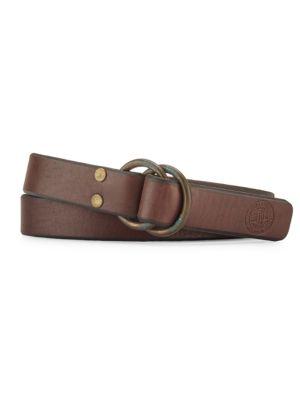 Polo Ralph Lauren Distressed-leather O-ring Belt