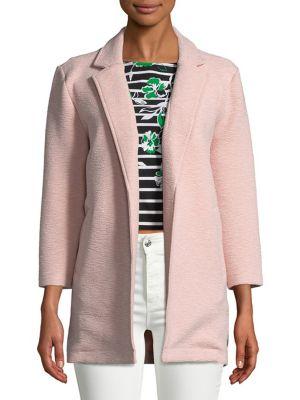 Imnyc Isaac Mizrahi Three-quarter-sleeve Heathered Jacket