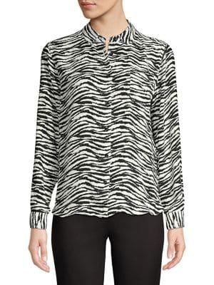 Philosophy Apparel Zebra-print Button-down Shirt