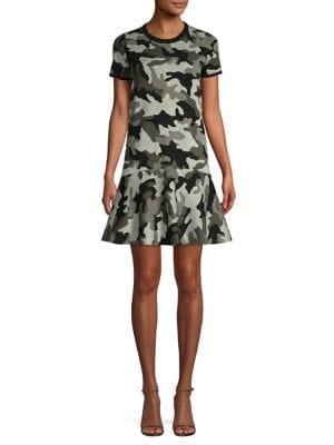 Michael Michael Kors Shimmer Camo-knit Dress