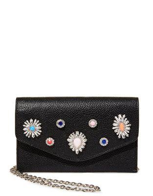 Steve Madden Crown Embellished Convertible Envelope Clutch