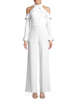 Ml Monique Lhuillier Ruffled Bell-sleeve Jumpsuit